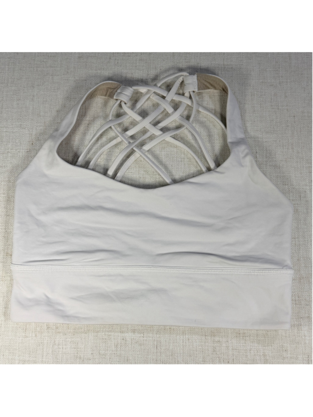 Lululemon Free To Be Wild Bra Longline Strappy Back White Size 4